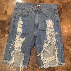 Denim Bermuda Shorts